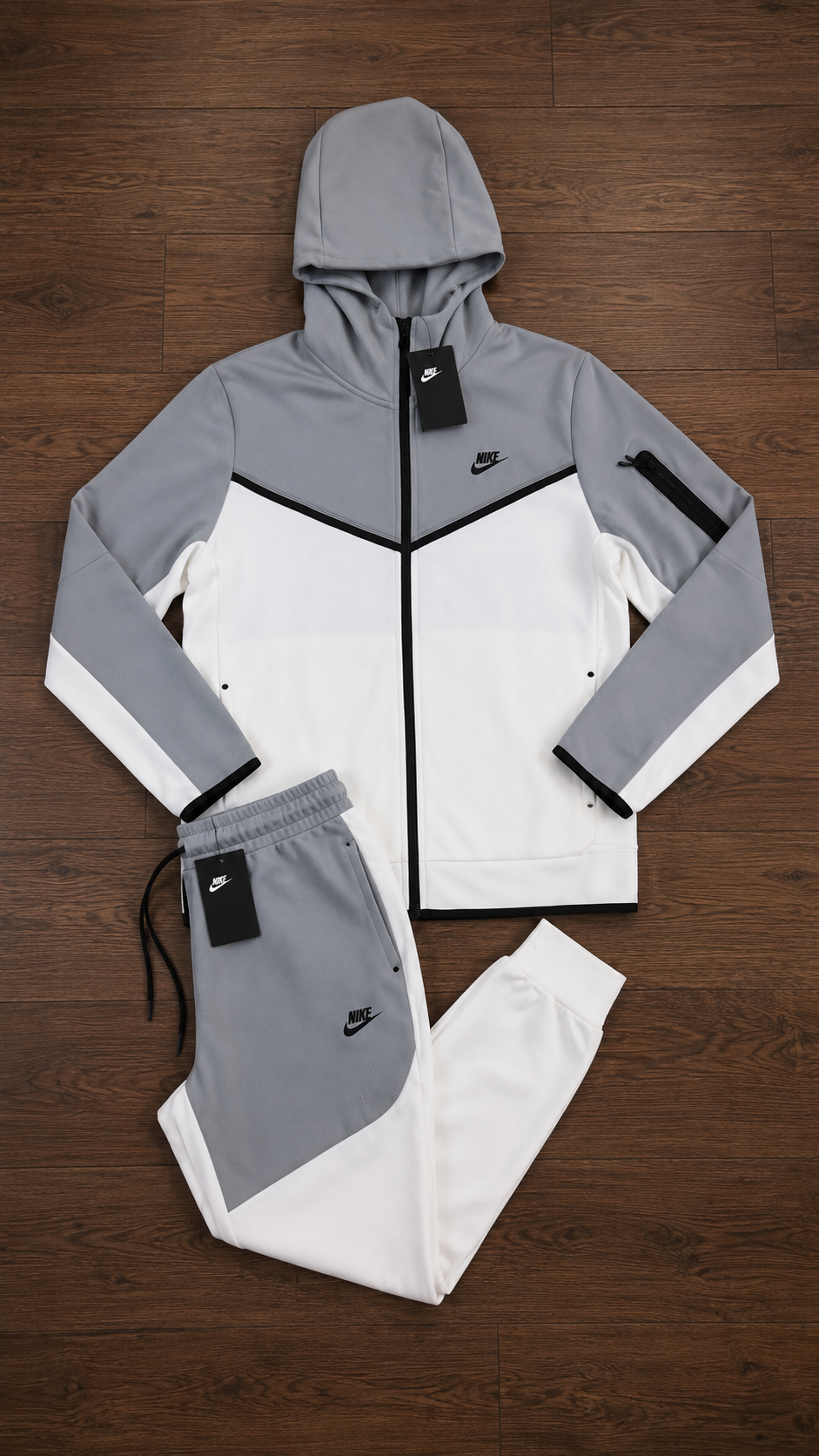 NIKE TECH FLEECE - GREY/WHITE