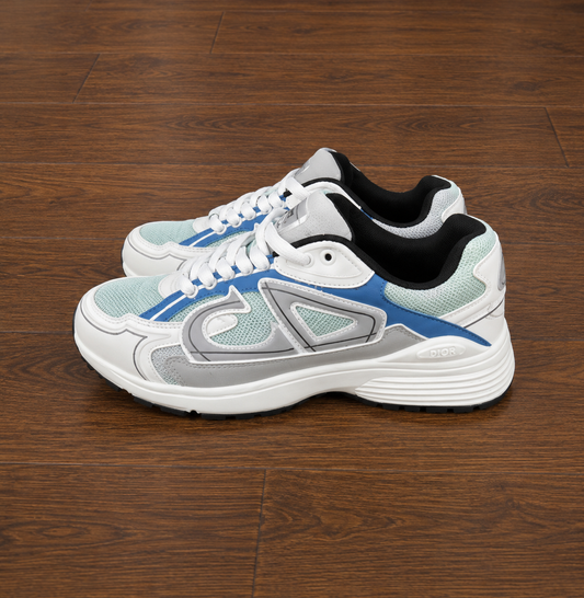 DIOR B30 RUNNERS - WHITE/LIGHT BLUE/MINT GREEN/GREY