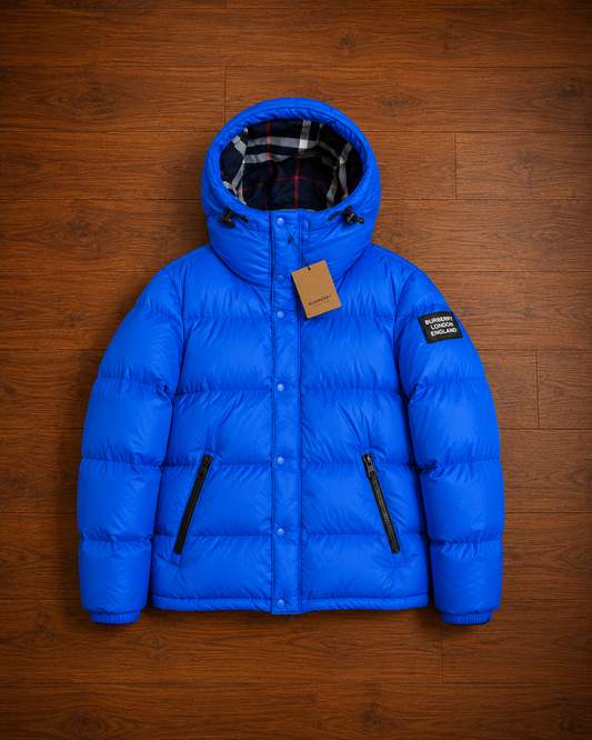 BURBERRY PUFFER JACKET - BLUE