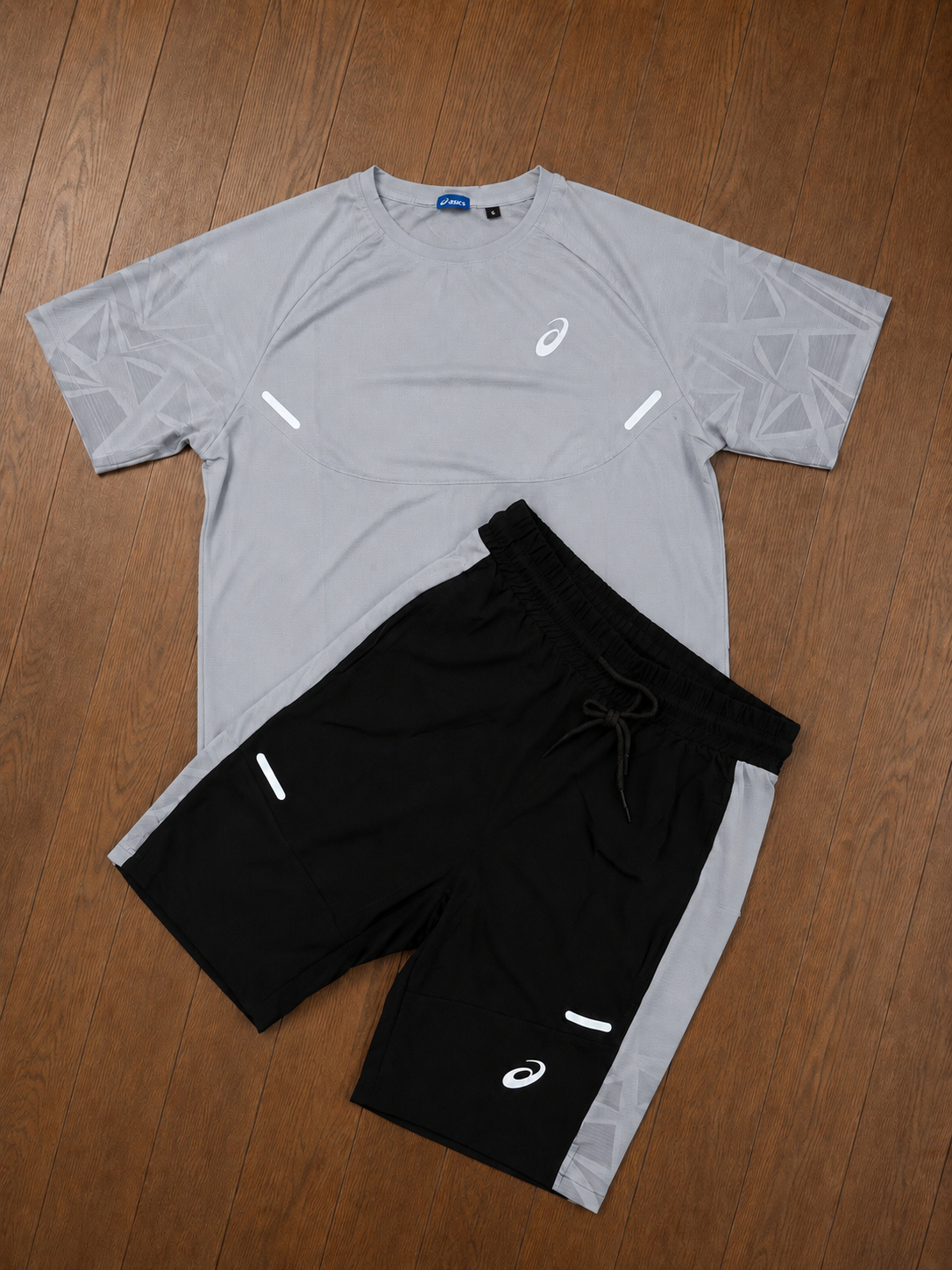 ASICS SHORT SET - BLACK/GREY