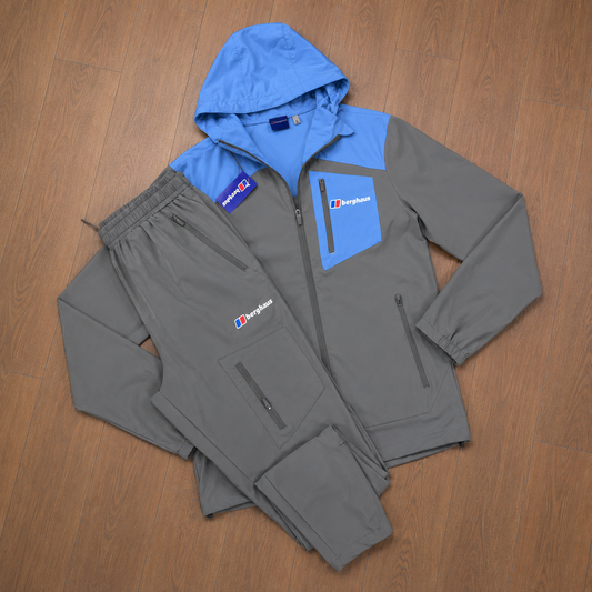 BERGHUAS TRACKSUIT SET - LIGHT BLUE/GREY