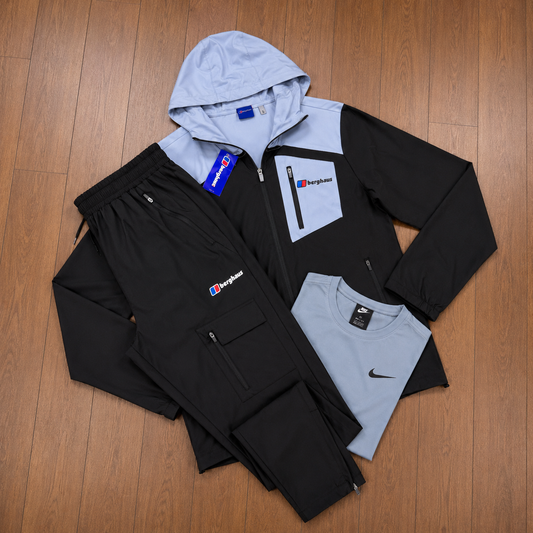 BERGHUAS TRACKSUIT SET - SKY BLUE/BLACK