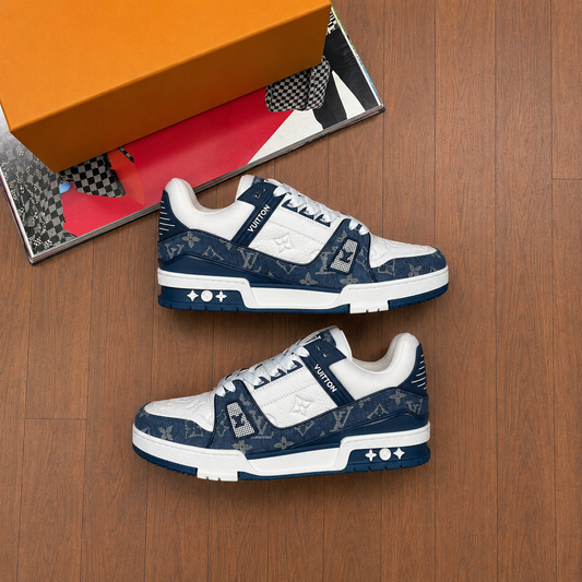 LV TRAINERS - BLUE DENIM