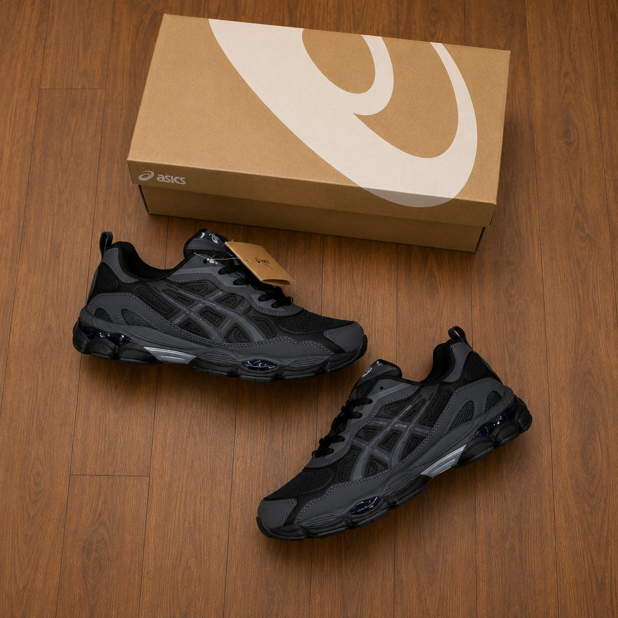 ASICS GEL TRAINERS - BLACK/CHARCOAL GREY