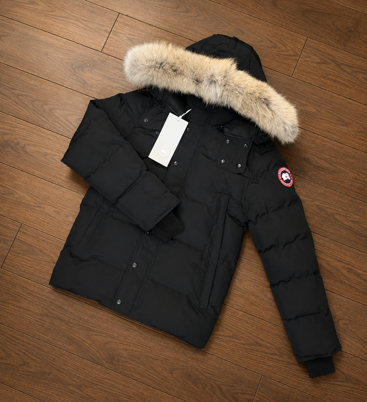CANADA GOOSE WYNDHAM JACKET BLACK - RED BADGE