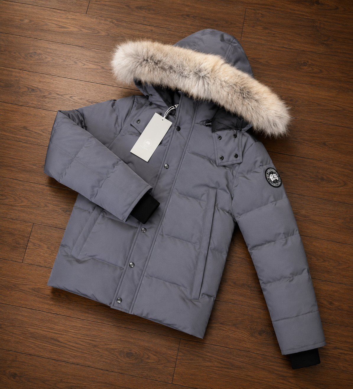 CANADA GOOSE WYNDHAM JACKET GREY - BLACK BADGE