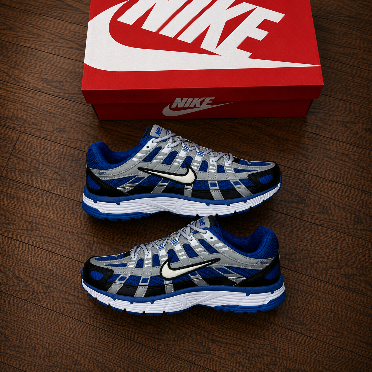 NIKE P6000 RUNNERS - ROYAL BLUE/LIGHT GREY/BLACK